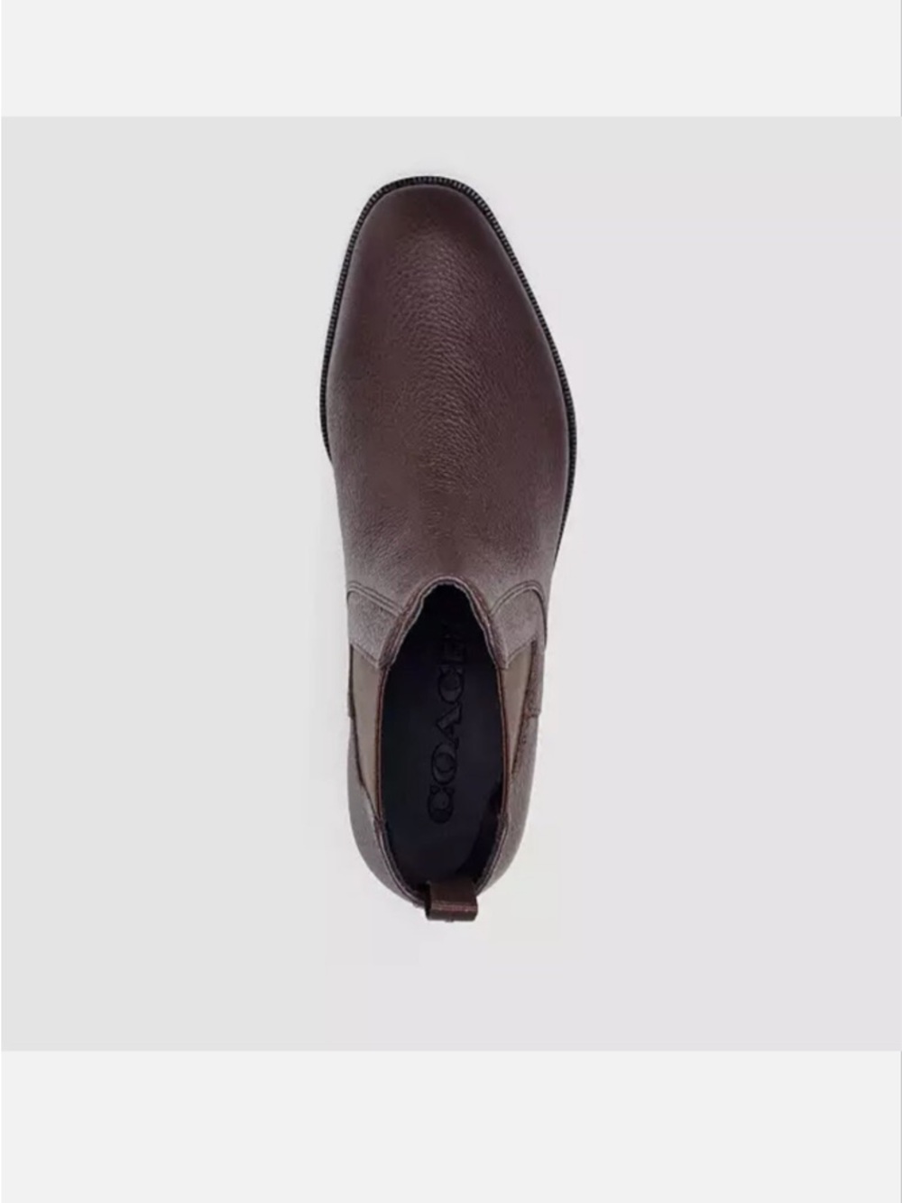 NIB Coach Men’s Graham Chelsea Boot Size 9.5D Color Mahogany - Picture 3 of 11